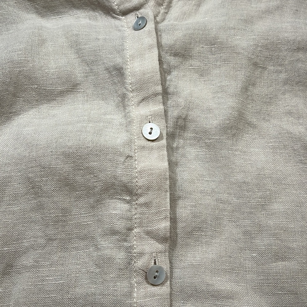 Sigrid Olsen 100% Linen Tunic Button Down Shirt W… - image 6
